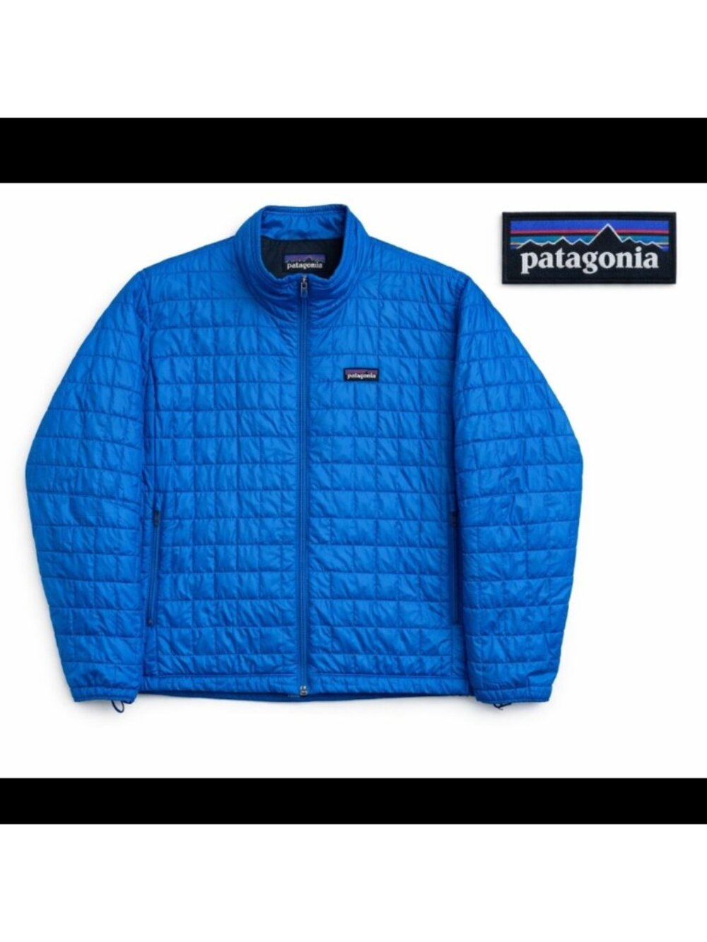 Patagonia Nano Puff Jacket Men XXL Blue Full Zip Quilted Primaloft Gorpcore FLAW